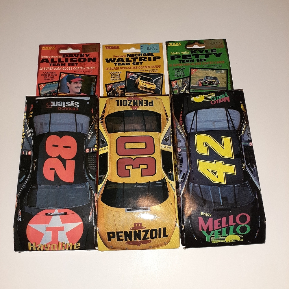 Traks NASCAR Cards 3 Sets Davey Allison Petty and